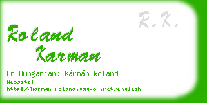 roland karman business card